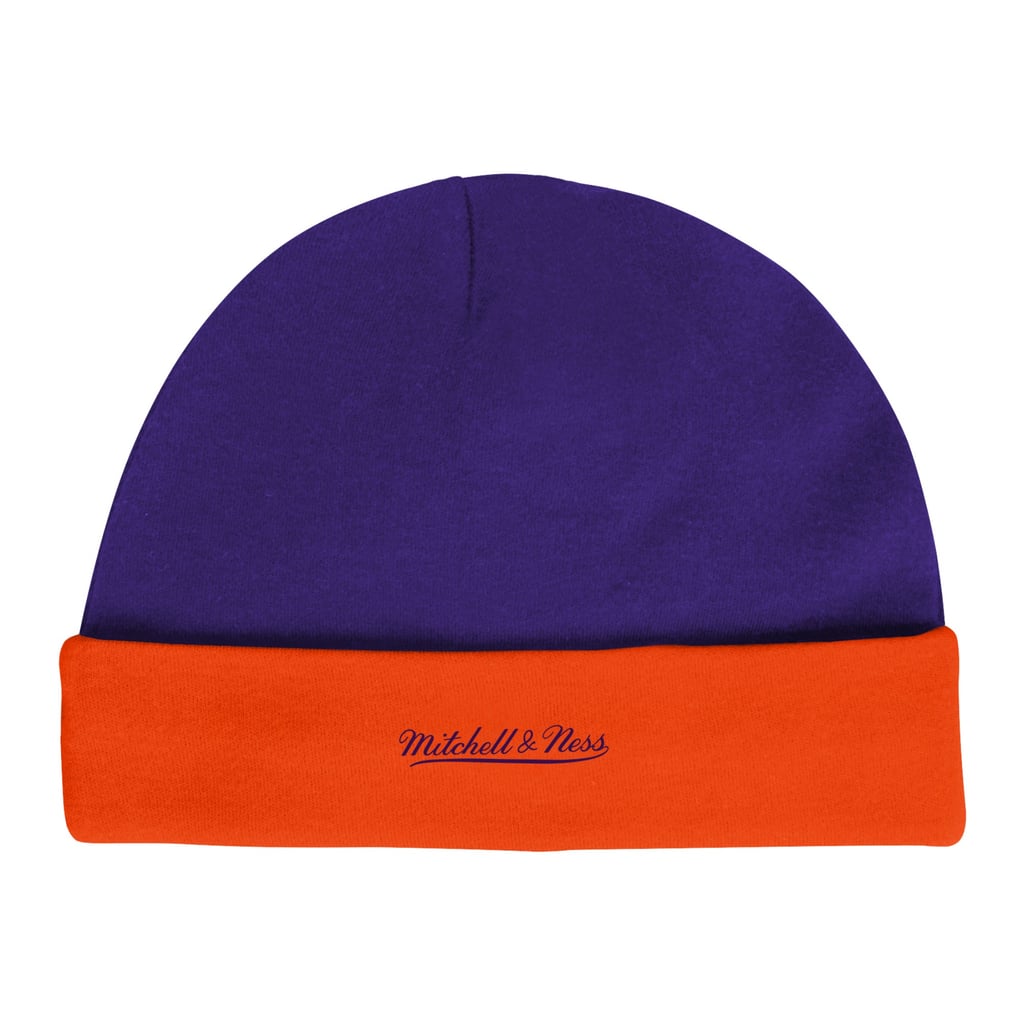 Phoenix Suns Mitchell & Ness Infant Hardwood Classics Bodysuits & Cuffed Knit Hat Set - Blue/Orange