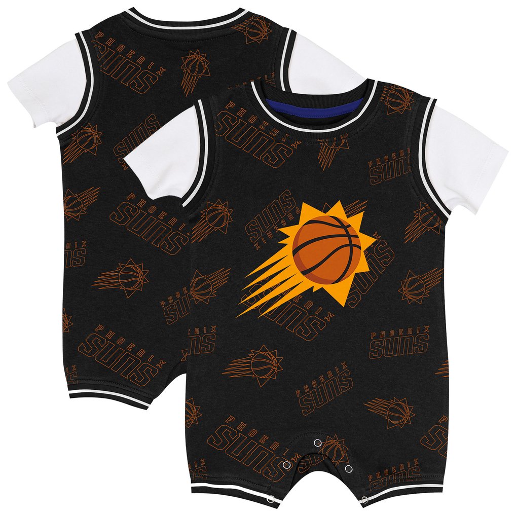 Phoenix Suns Outerstuff Infant Logo Mania Romper - Black