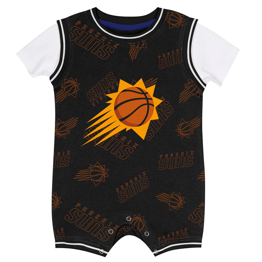 Phoenix Suns Outerstuff Infant Logo Mania Romper - Black