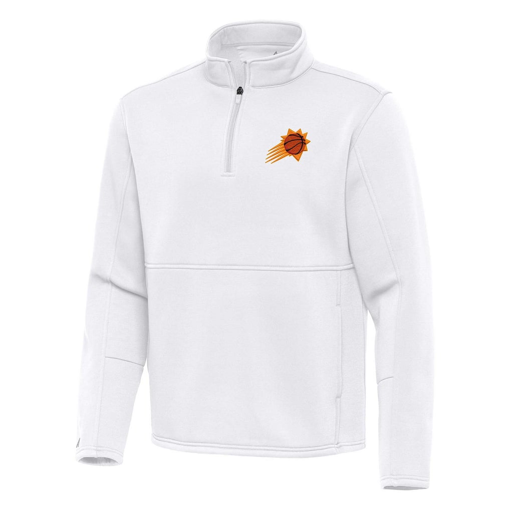 Phoenix Suns Antigua  Twist Quarter-Zip Pullover Top – White