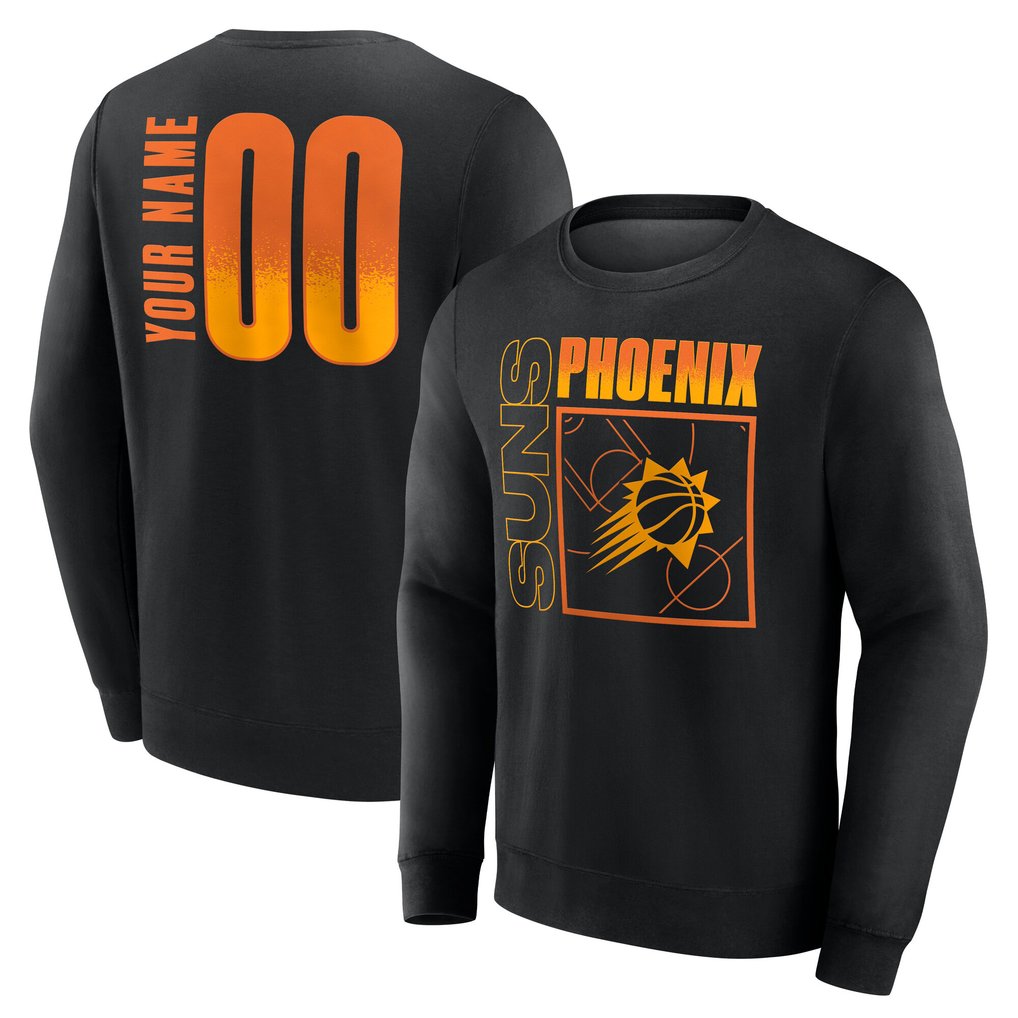 Phoenix Suns  Home Court Pop Personalized Name & Number Sweatshirt - Black