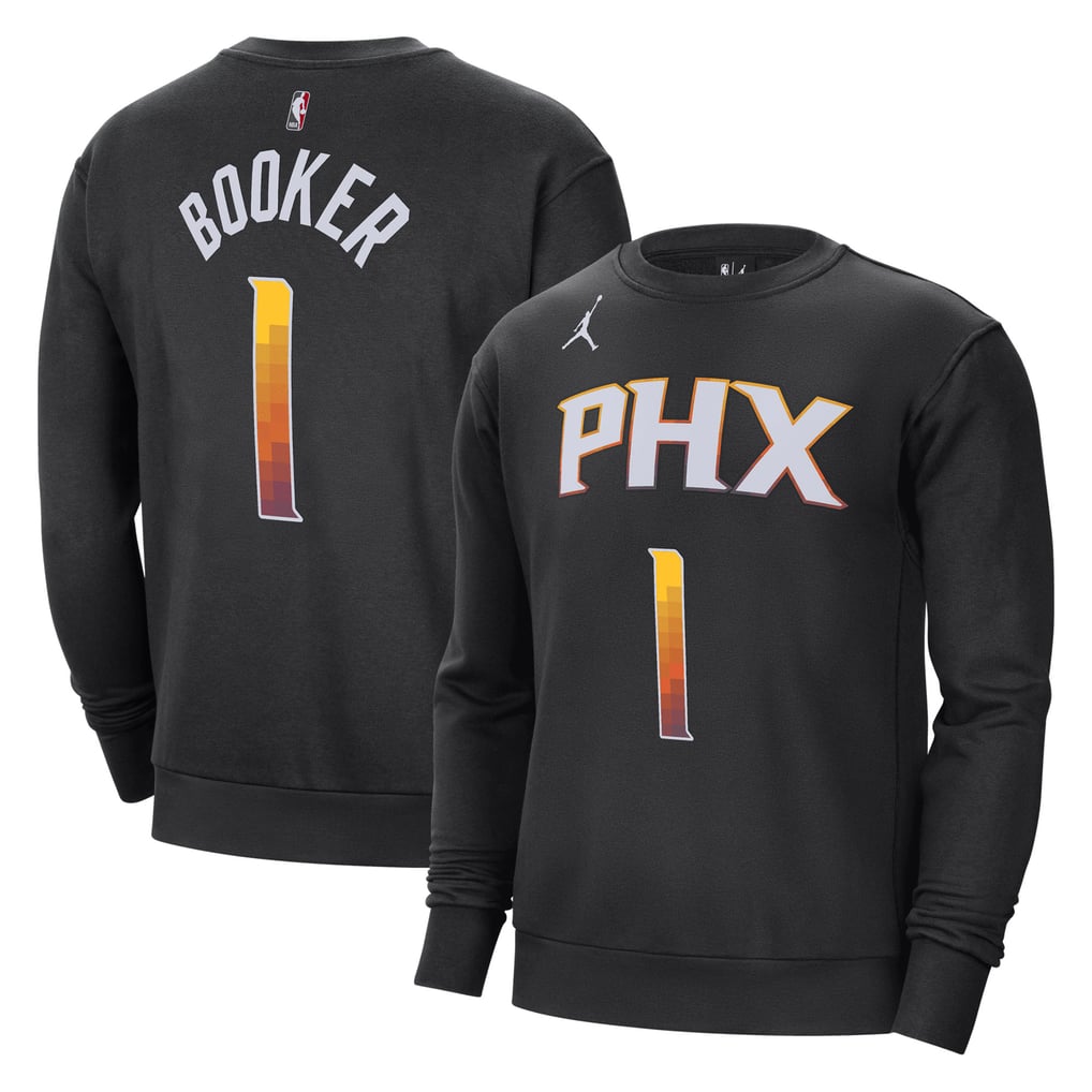 Devin Booker Phoenix Suns Jordan Brand Statement Name & Number Pullover Sweatshirt - Black