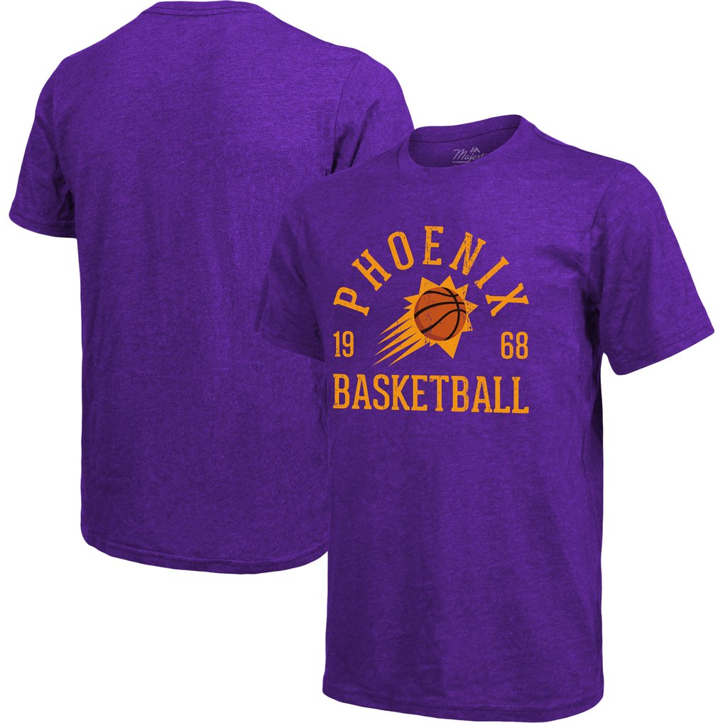 Phoenix Suns Majestic Threads Ball Hog Tri-Blend T-Shirt - Heathered Purple