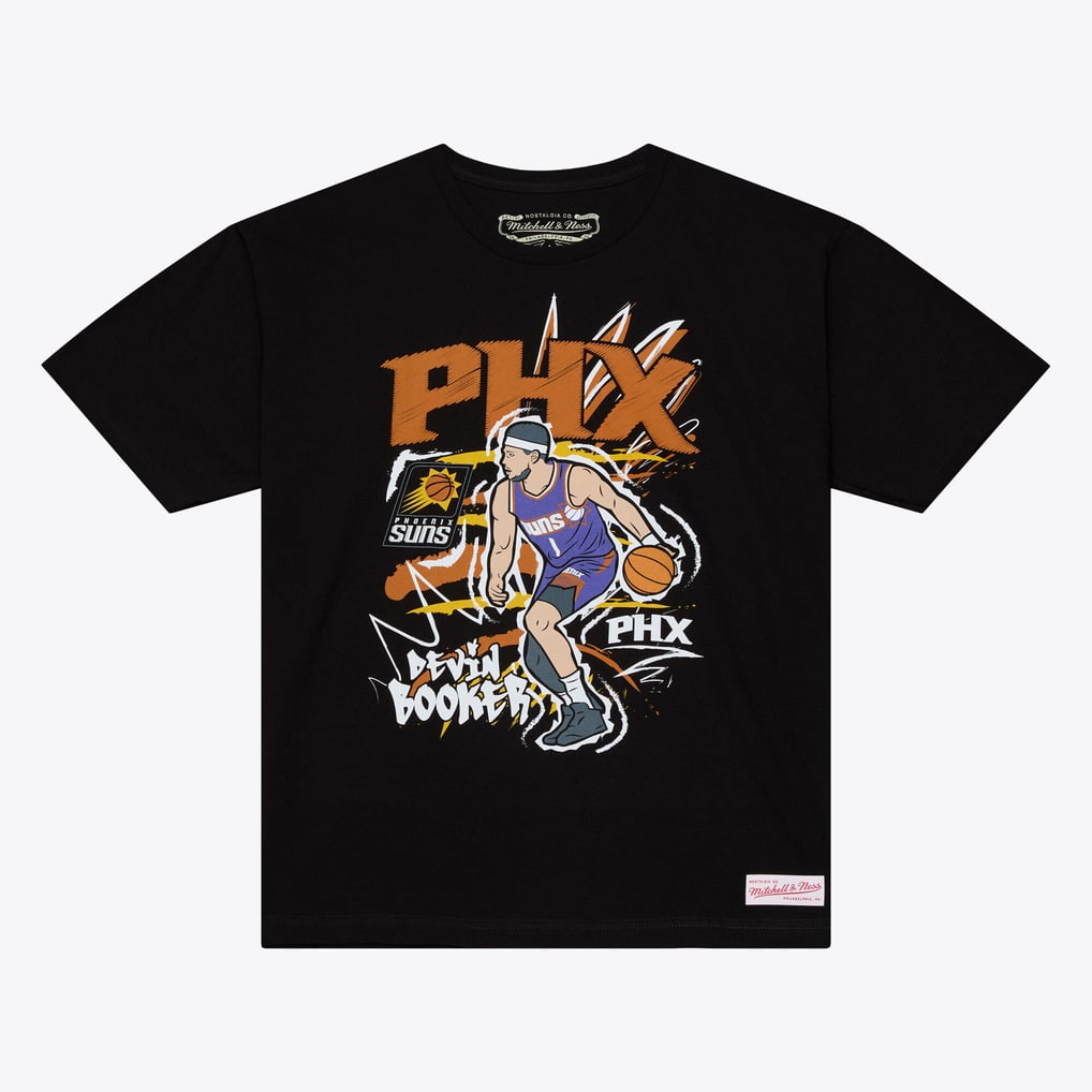 Devin Booker Phoenix Suns Mitchell & Ness Chalked Up T-Shirt - Black