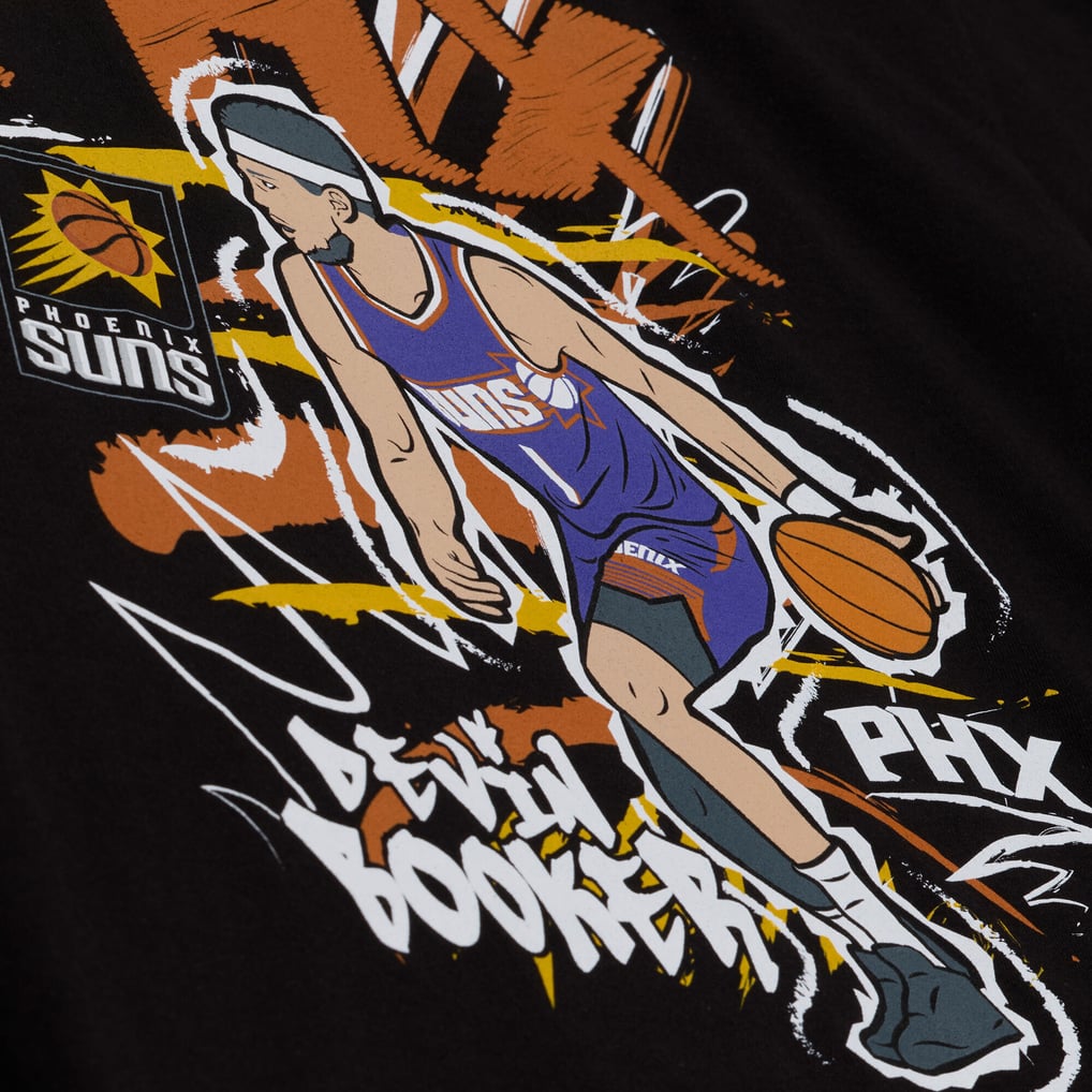 Devin Booker Phoenix Suns Mitchell & Ness Chalked Up T-Shirt - Black
