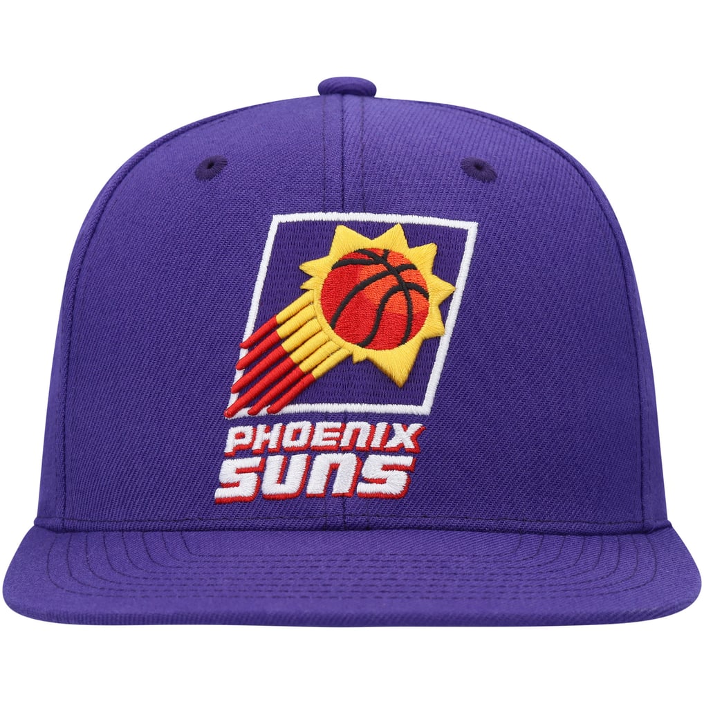 Phoenix Suns Mitchell & Ness Hardwood Classics MVP Team Ground 2.0 Fitted Hat - Purple