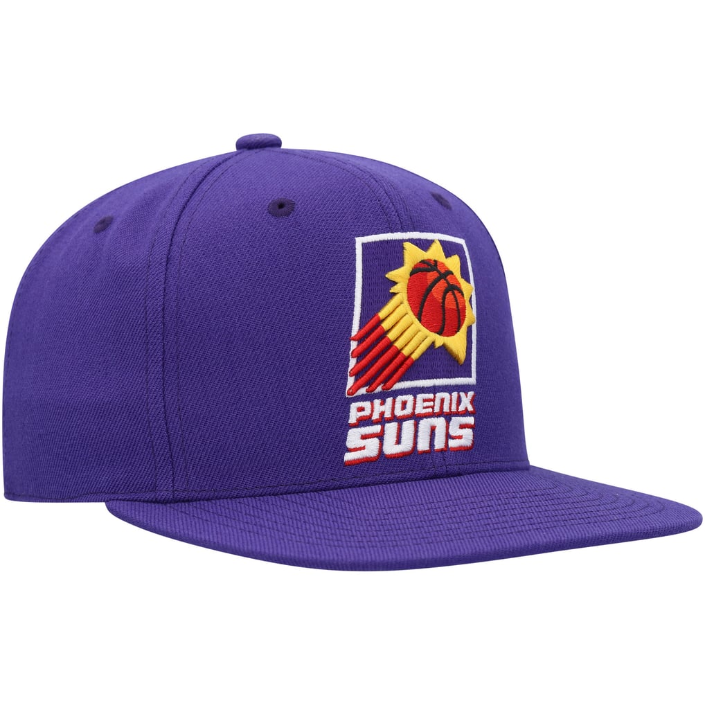 Phoenix Suns Mitchell & Ness Hardwood Classics MVP Team Ground 2.0 Fitted Hat - Purple