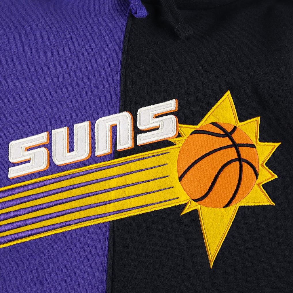 Phoenix Suns Mitchell & Ness Hardwood Classics Split Pullover Hoodie - Purple/Black
