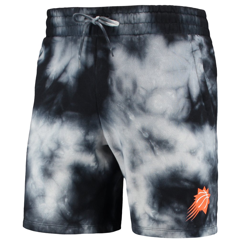 Phoenix Suns New Era Fleece Tie-Dye Shorts - Black