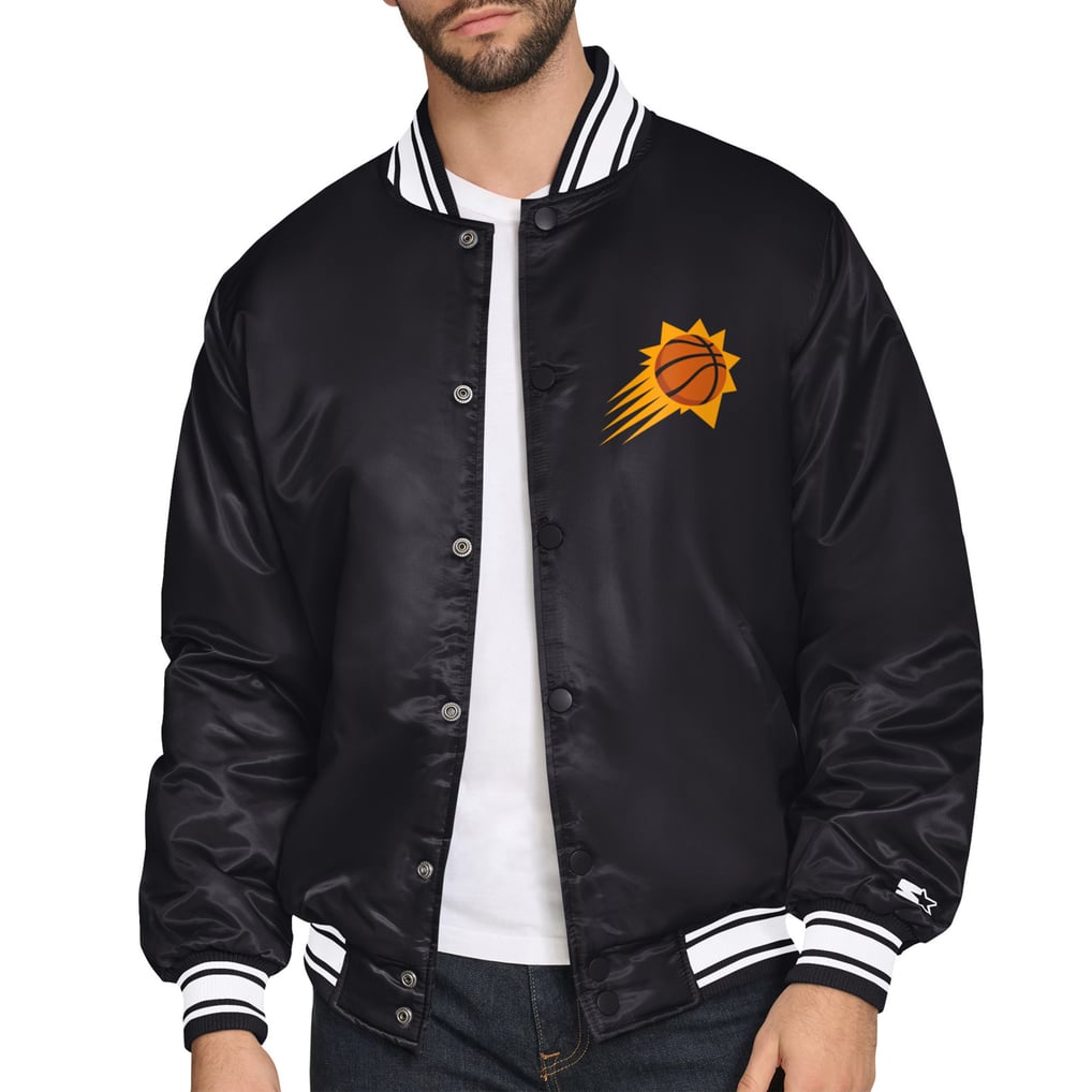  Phoenix Suns Starter Triangle Full-Snap Varsity Jacket - Black