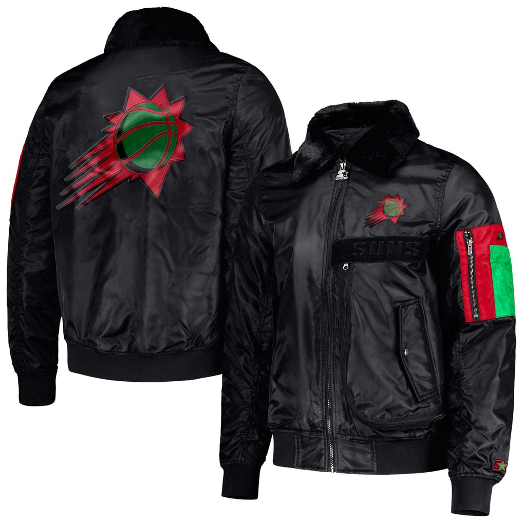 Phoenix Suns Starter x Ty Mopkins Black History Month Satin Full-Zip Jacket - Black