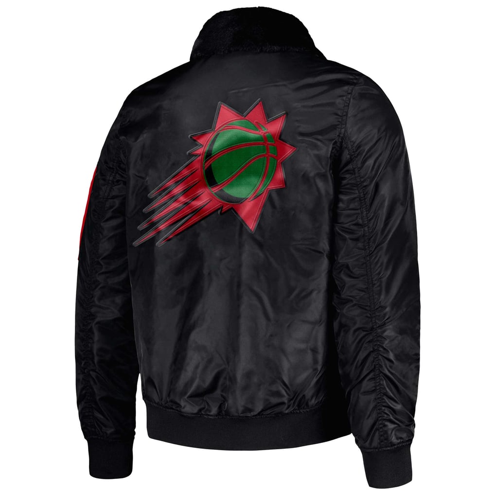 Phoenix Suns Starter x Ty Mopkins Black History Month Satin Full-Zip Jacket - Black