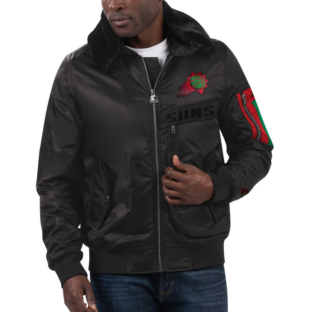 Phoenix Suns Starter x Ty Mopkins Black History Month Satin Full-Zip Jacket - Black