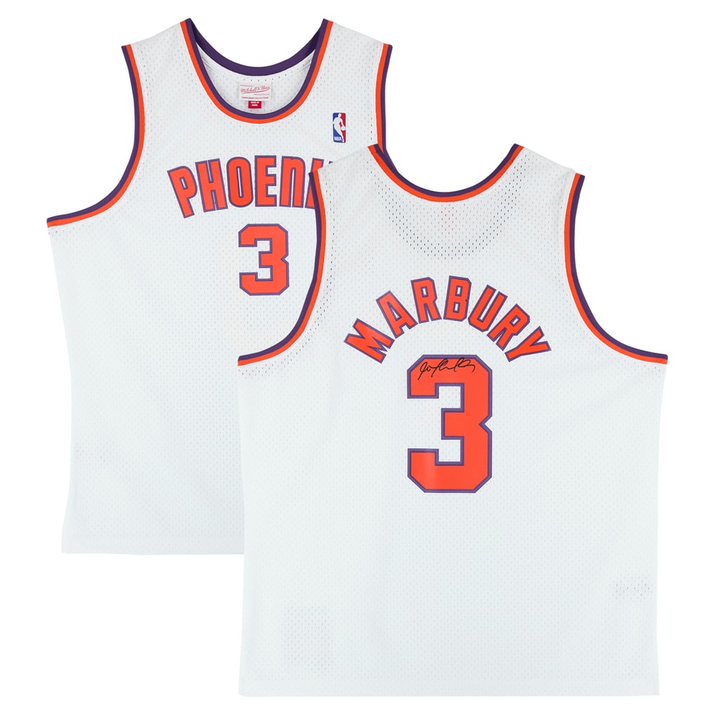 Stephon Marbury Phoenix Suns Autographed Fanatics Authentic Mitchell & Ness 2002-03 White Alternative Swingman Jersey 