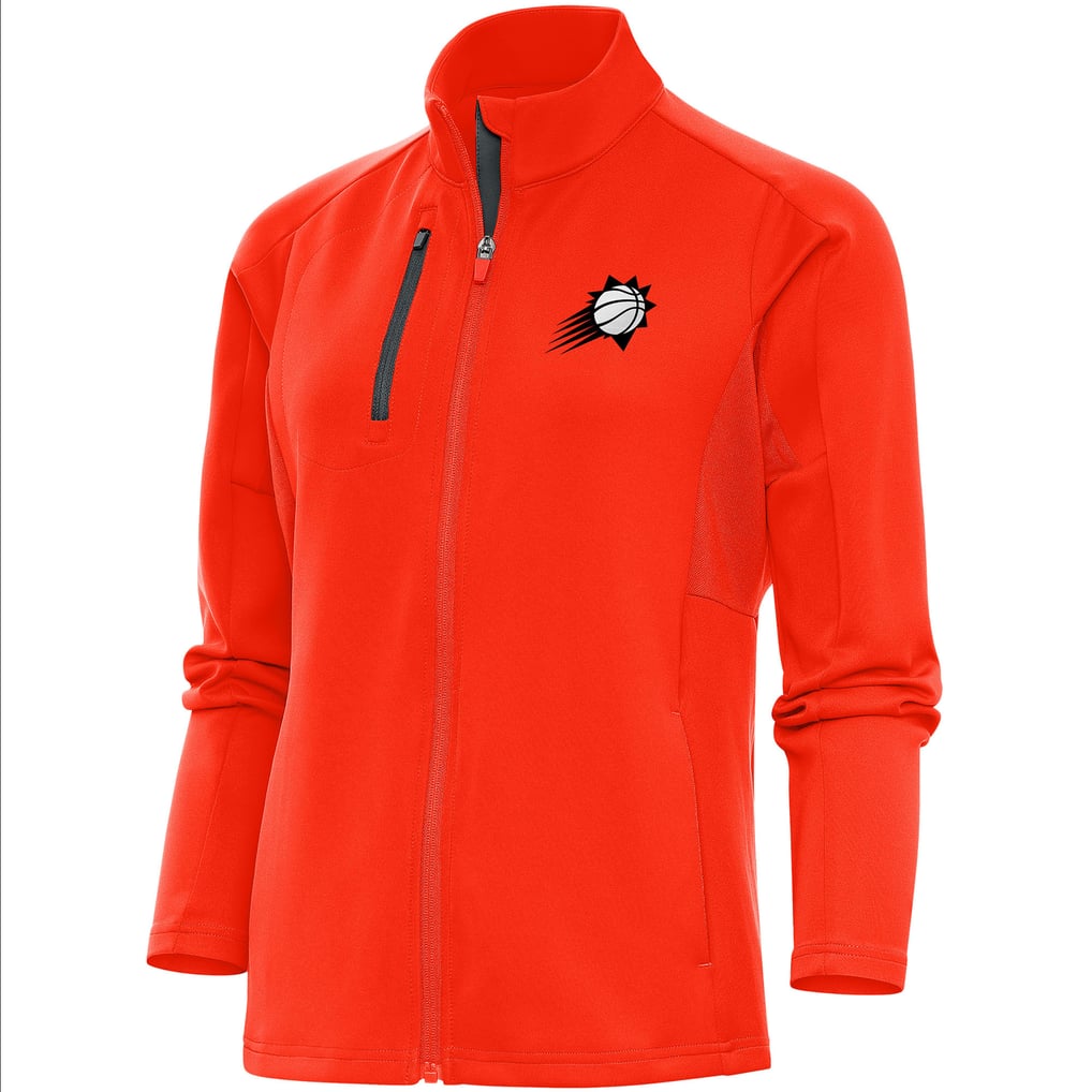  Phoenix Suns Antigua Women's Brushed Metallic Generation Full-Zip Jacket – Orange