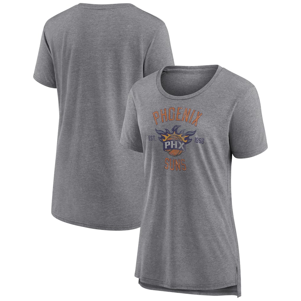 Phoenix Suns Women's Heritage Tri-Blend T-Shirt - Heather Gray
