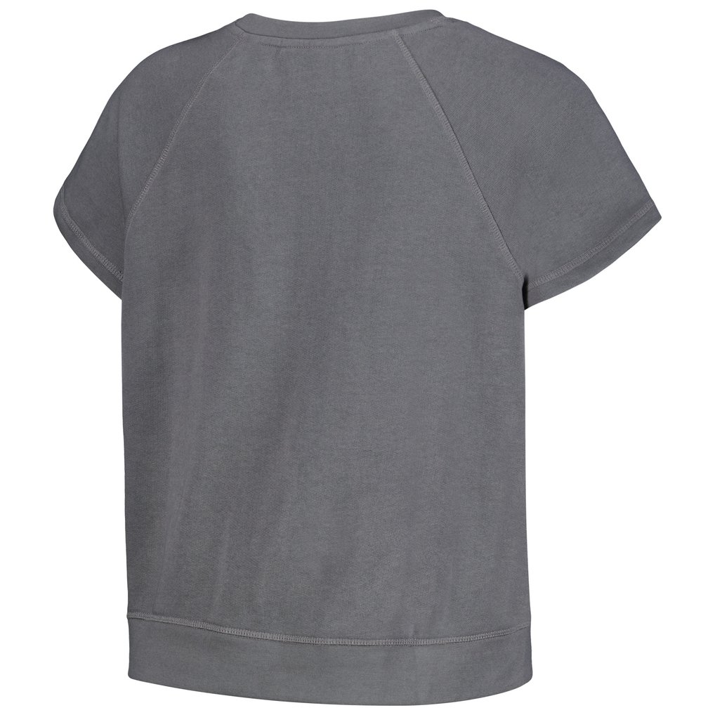 Phoenix Suns The Wild Collective Women's Embroidered Fleece Raglan Short Sleeve Pullover Sweatshirt - Gray