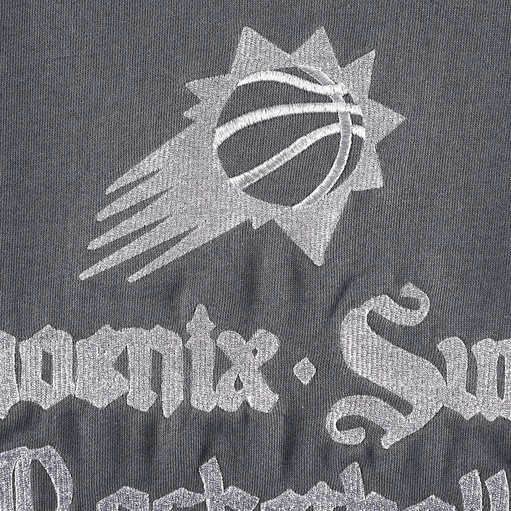Phoenix Suns The Wild Collective Women's Embroidered Fleece Raglan Short Sleeve Pullover Sweatshirt - Gray
