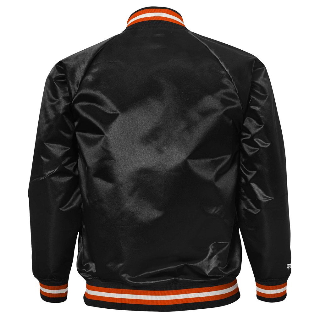 Phoenix Suns Mitchell & Ness Youth Hardwood Classics Satin Raglan Full-Snap Jacket - Black