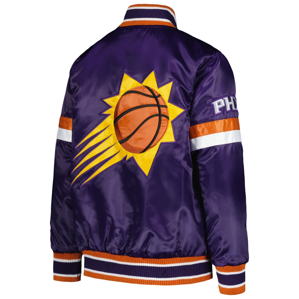 Phoenix Suns Starter Youth Home Game Varsity Satin Full-Snap Jacket - Purple