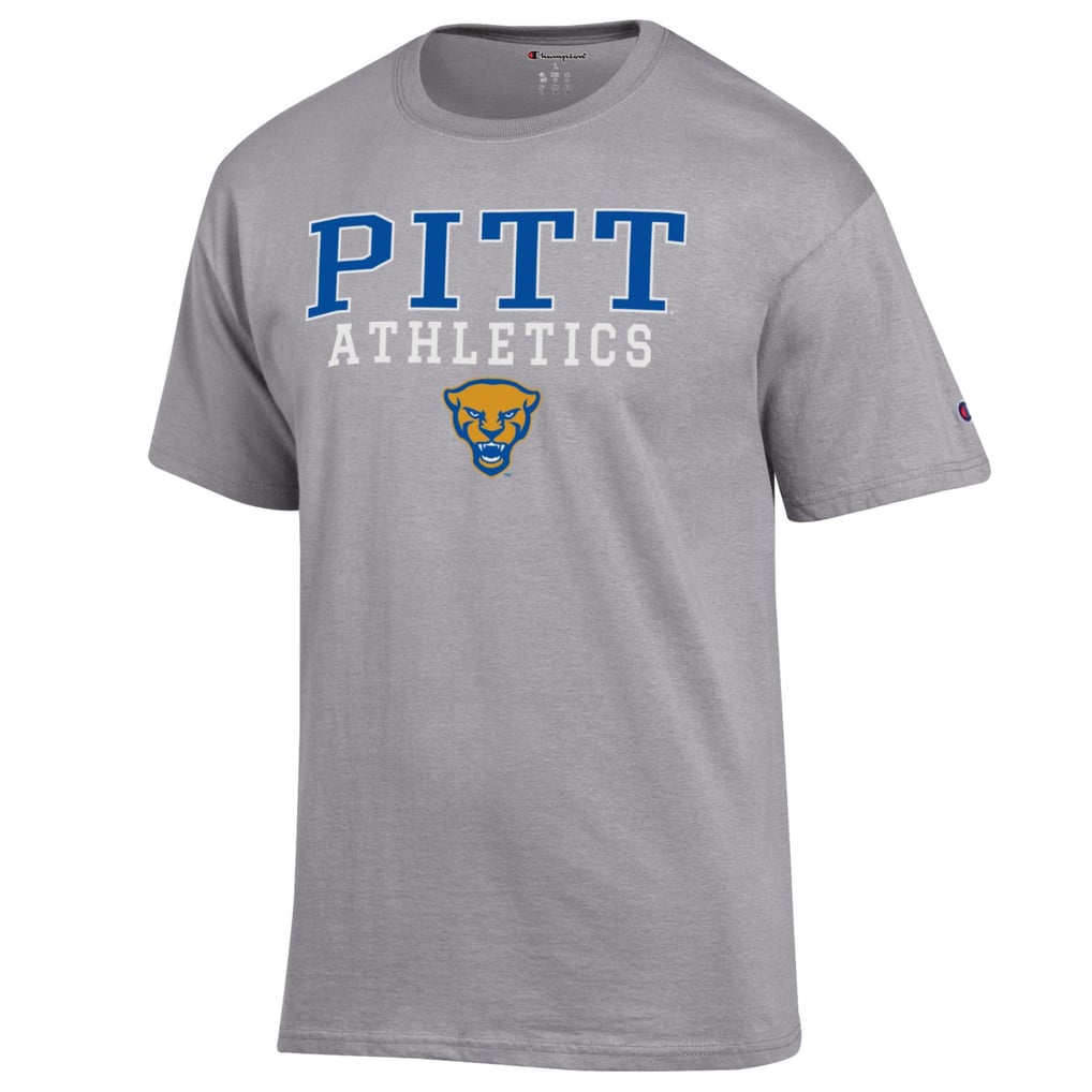  Pitt Panthers Champion Athletics Logo Stack T-Shirt - Gray