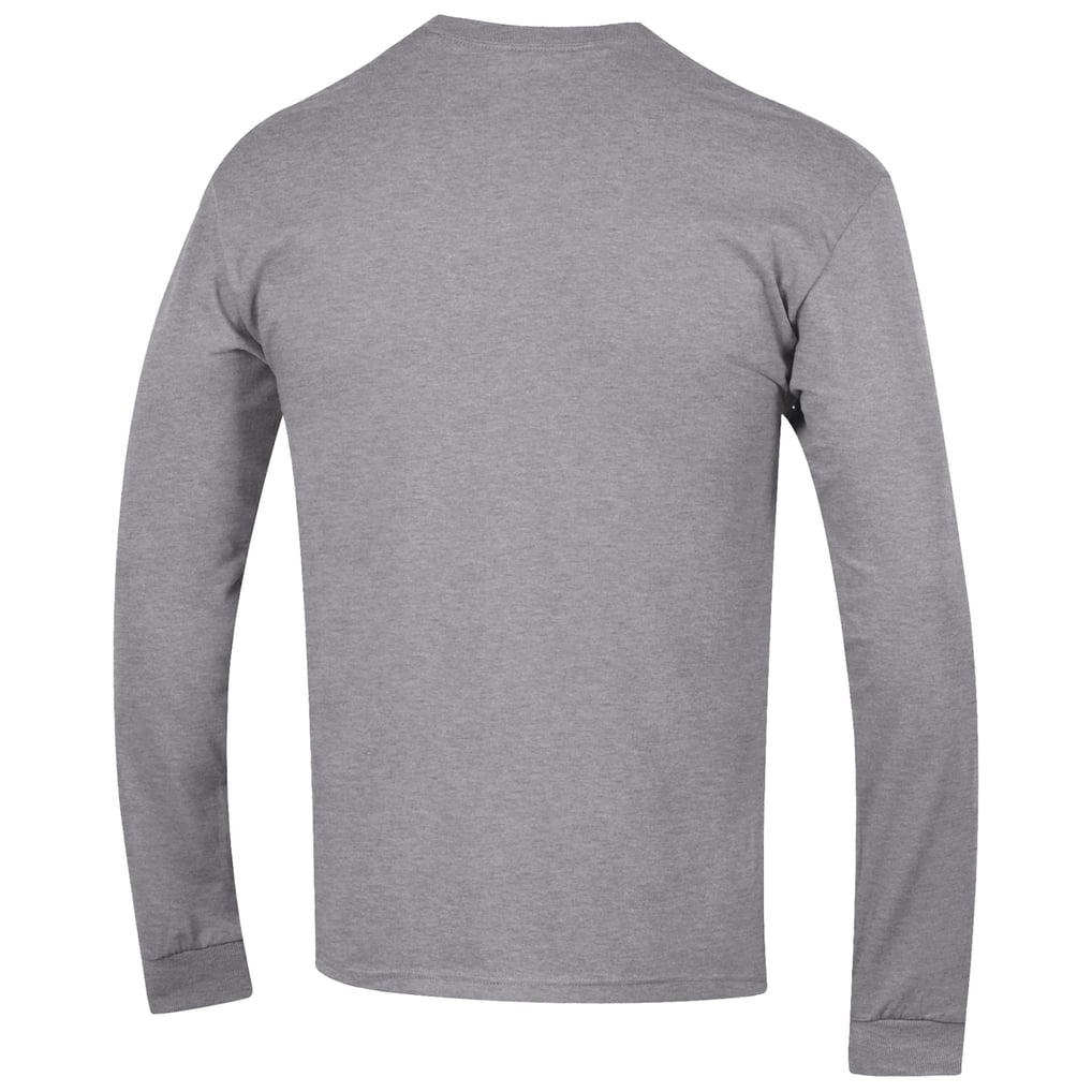 Pitt Panthers Champion Stack Logo Lacrosse Powerblend Long Sleeve T-Shirt - Heather Gray