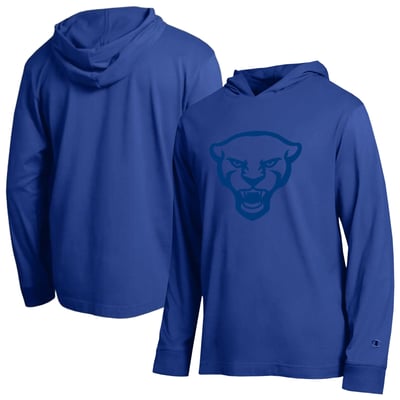  Pitt Panthers Champion Tonal All-Star Long Sleeve Hooded T-Shirt - Royal