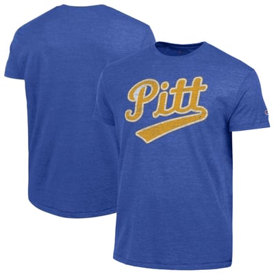  Pitt Panthers Champion Vintage Triumph Tri-Blend T-Shirt - Royal