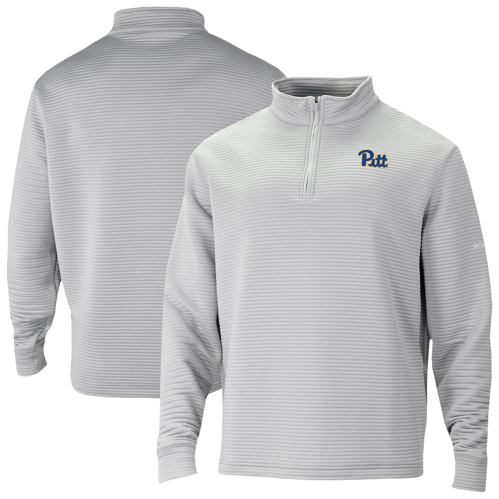 Pitt Panthers Columbia Omni-Wick Pack It Up Quarter-Zip Pullover - Gray