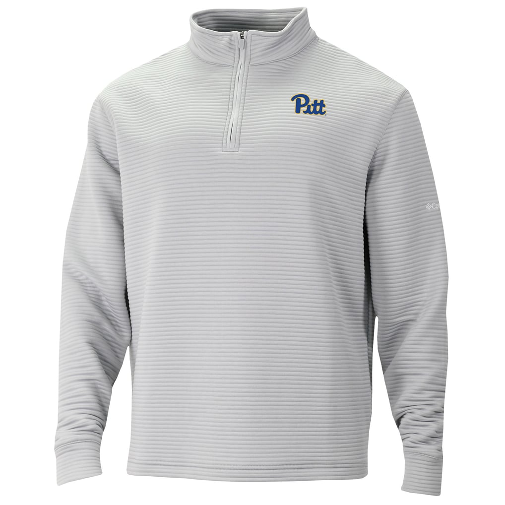 Pitt Panthers Columbia Omni-Wick Pack It Up Quarter-Zip Pullover - Gray