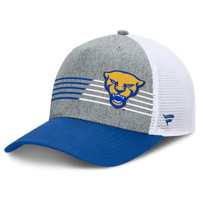 Pitt Panthers Fanatics Profile Trucker Adjustable Hat - Heather Gray/Royal