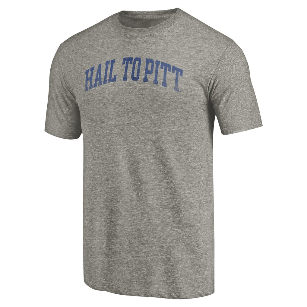 Pitt Panthers Arched Battle Cry Tri-Blend T-Shirt - Heathered Gray