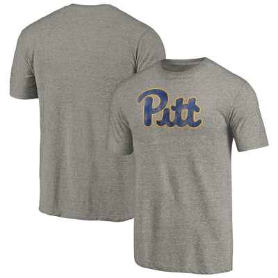 Pitt Panthers Classic Primary Tri-Blend T-Shirt - Heathered Gray