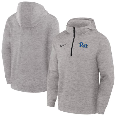 Pitt Panthers Nike Coaches Dri-FIT Half-Zip Hoodie - Gray