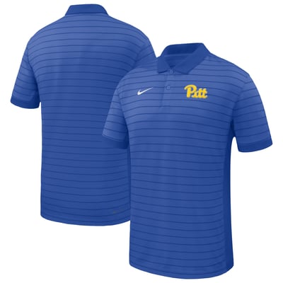 Pitt Panthers Nike 2025 Early Season Coaches Sideline Victory Stripe Performance Polo - Royal