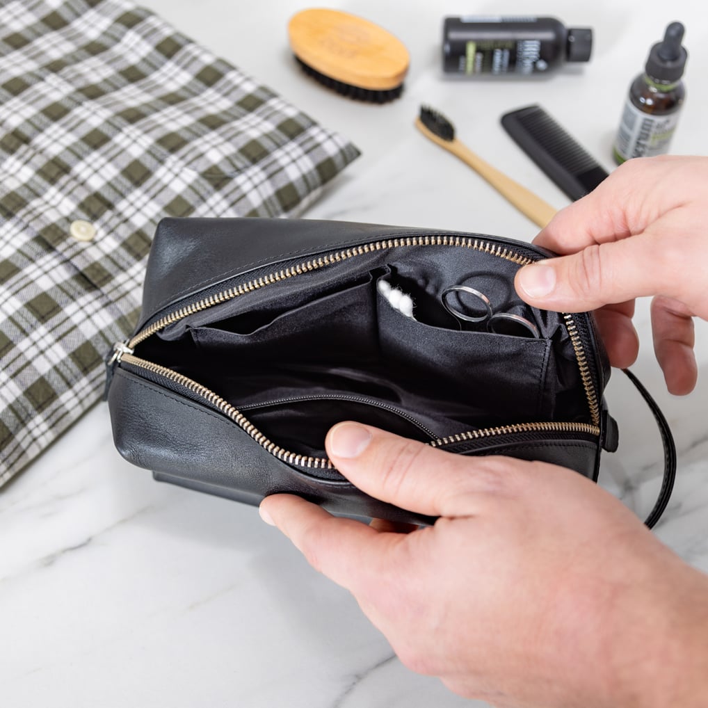 Pitt Panthers Hybrid Leather Lined Dopp Toiletry Bag