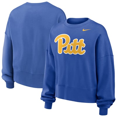 Pitt Panthers Nike Women's Phoenix Fleece Pullover Sweatshirt - Royal
