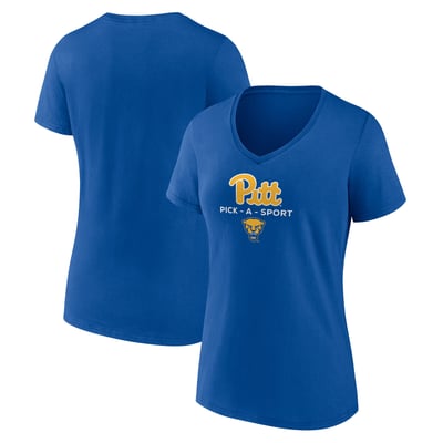 Pitt Panthers Women's Authentic Pick-A-Sport V-Neck T-Shirt - Royal
