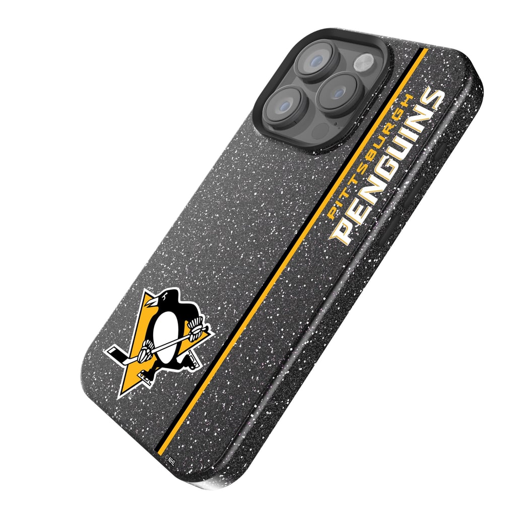 Pittsburgh Penguins Keyscaper Sidebar Bling iPhone Case - Black