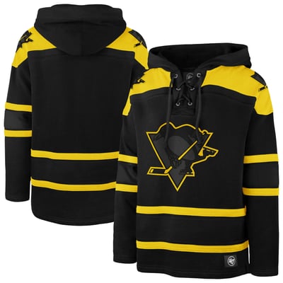 Pittsburgh Penguins '47 Fall Color Pop Lacer Hoodie - Black
