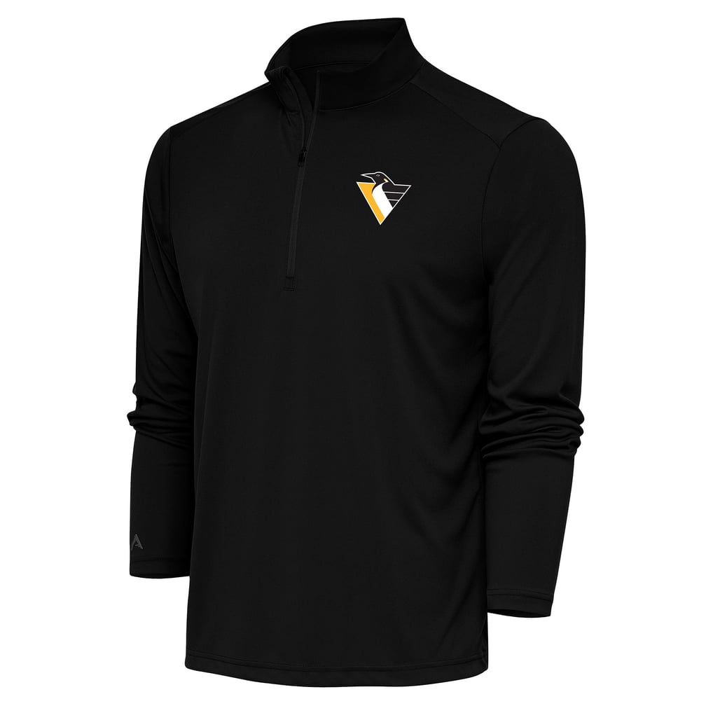 Pittsburgh Penguins Antigua Special Edition 2.0 Tribute Quarter-Zip Pullover Top - Black