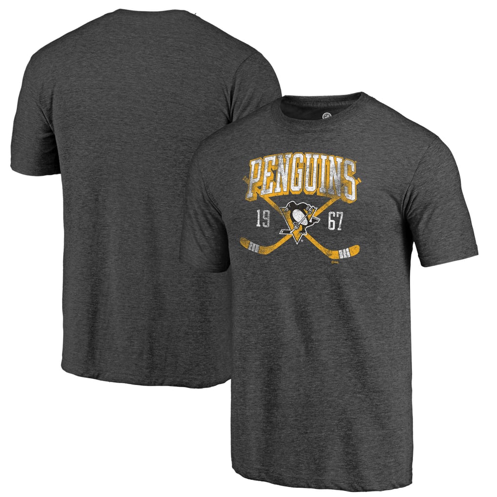  Pittsburgh Penguins Line Shift Tri-Blend T-Shirt - Charcoal