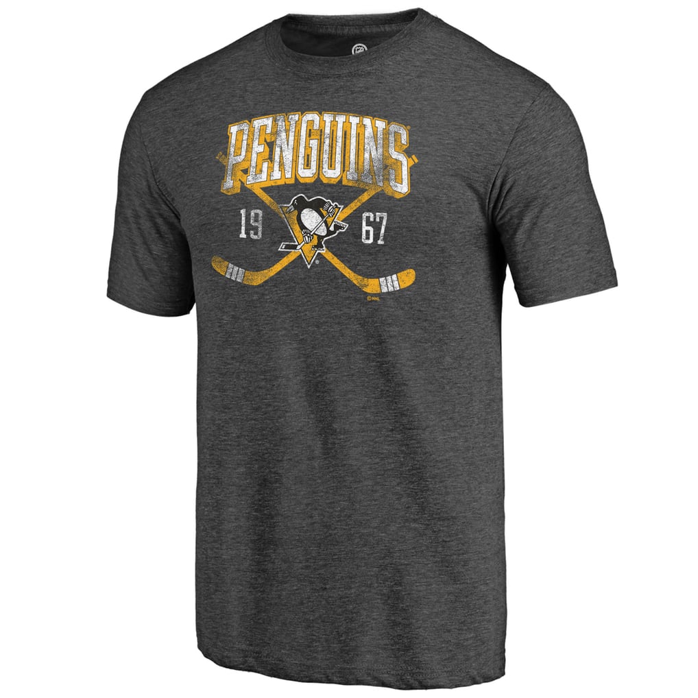  Pittsburgh Penguins Line Shift Tri-Blend T-Shirt - Charcoal