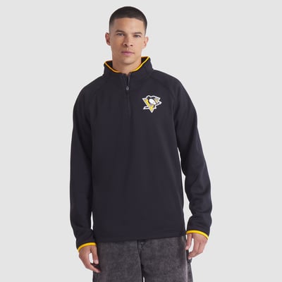 Pittsburgh Penguins Fanatics Authentic Pro Rink Raglan Quarter-Zip Pullover - Black
