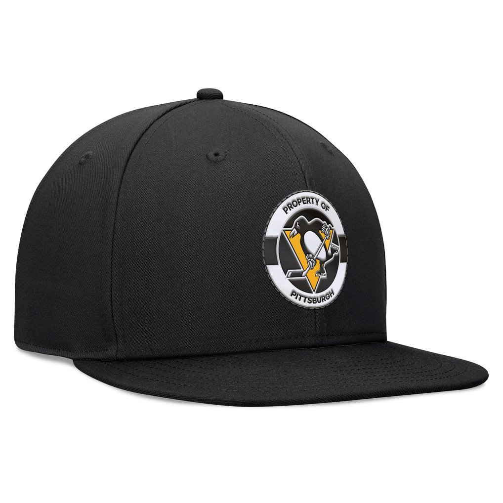 Pittsburgh Penguins Fanatics Authentic Pro Training Camp Snapback Hat - Black
