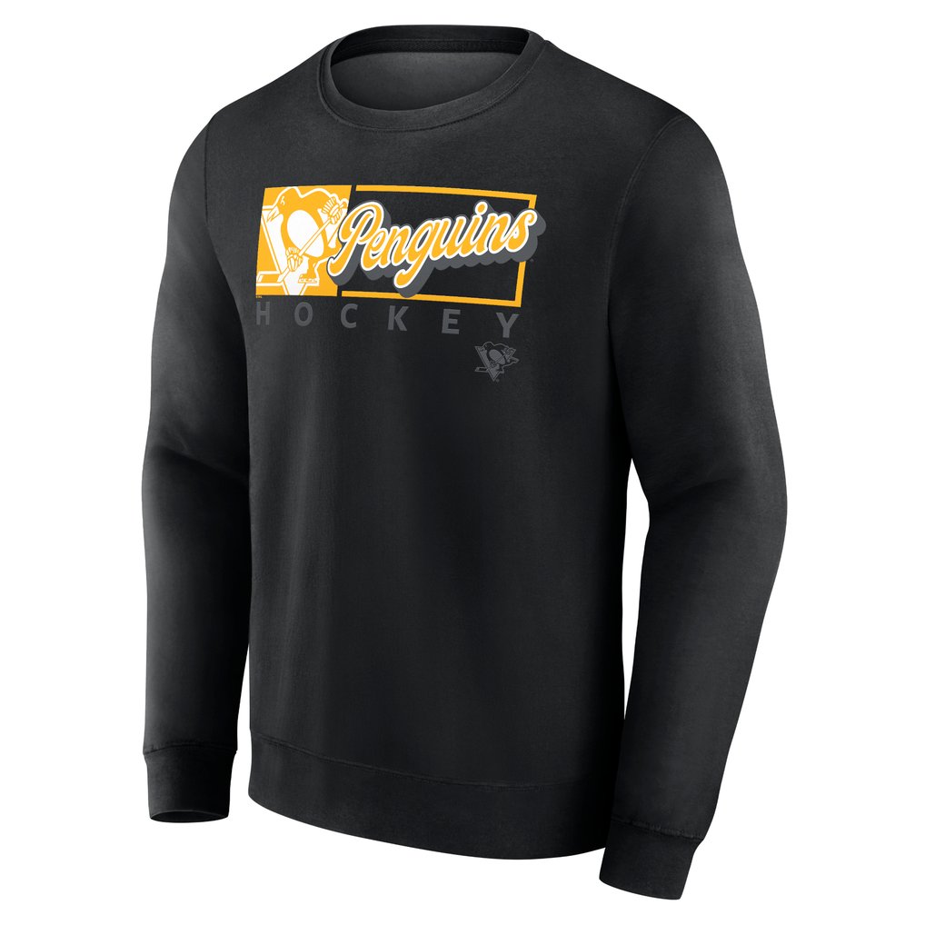Pittsburgh Penguins Fanatics Focus Fleece Pullover Sweatshirt - Black