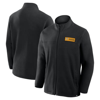 Pittsburgh Penguins Fanatics Home Ice Fleece Full-Zip Jacket - Black