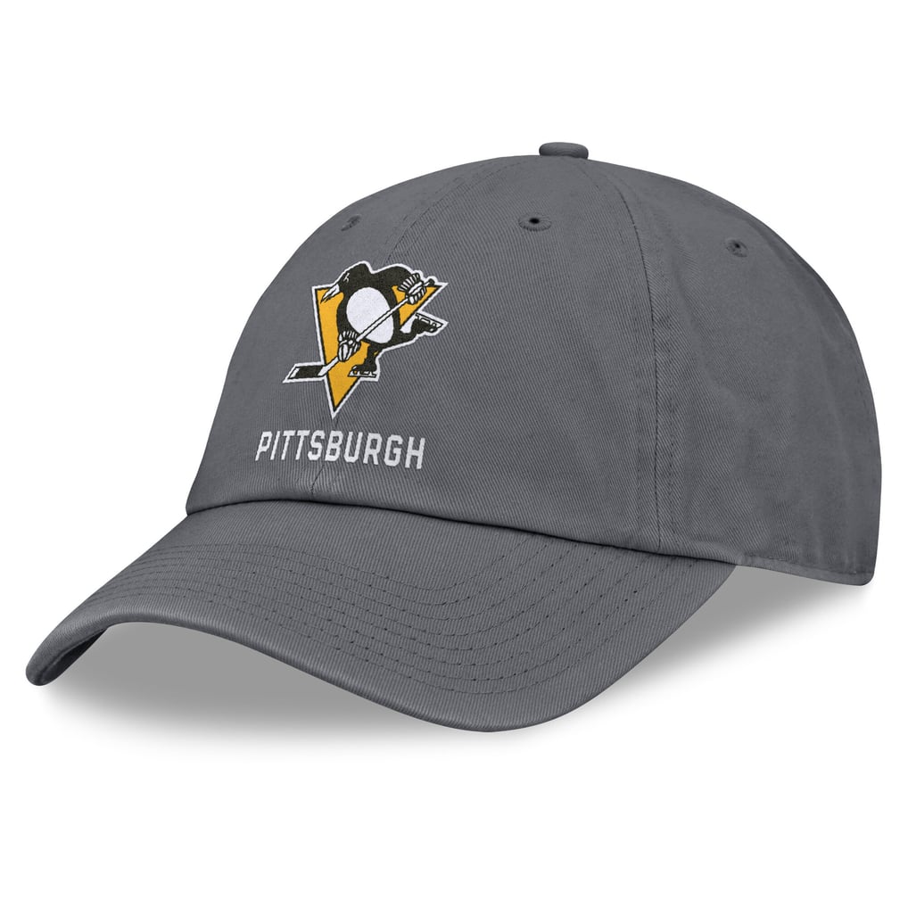 Pittsburgh Penguins Fanatics Washed Adjustable Hat - Charcoal