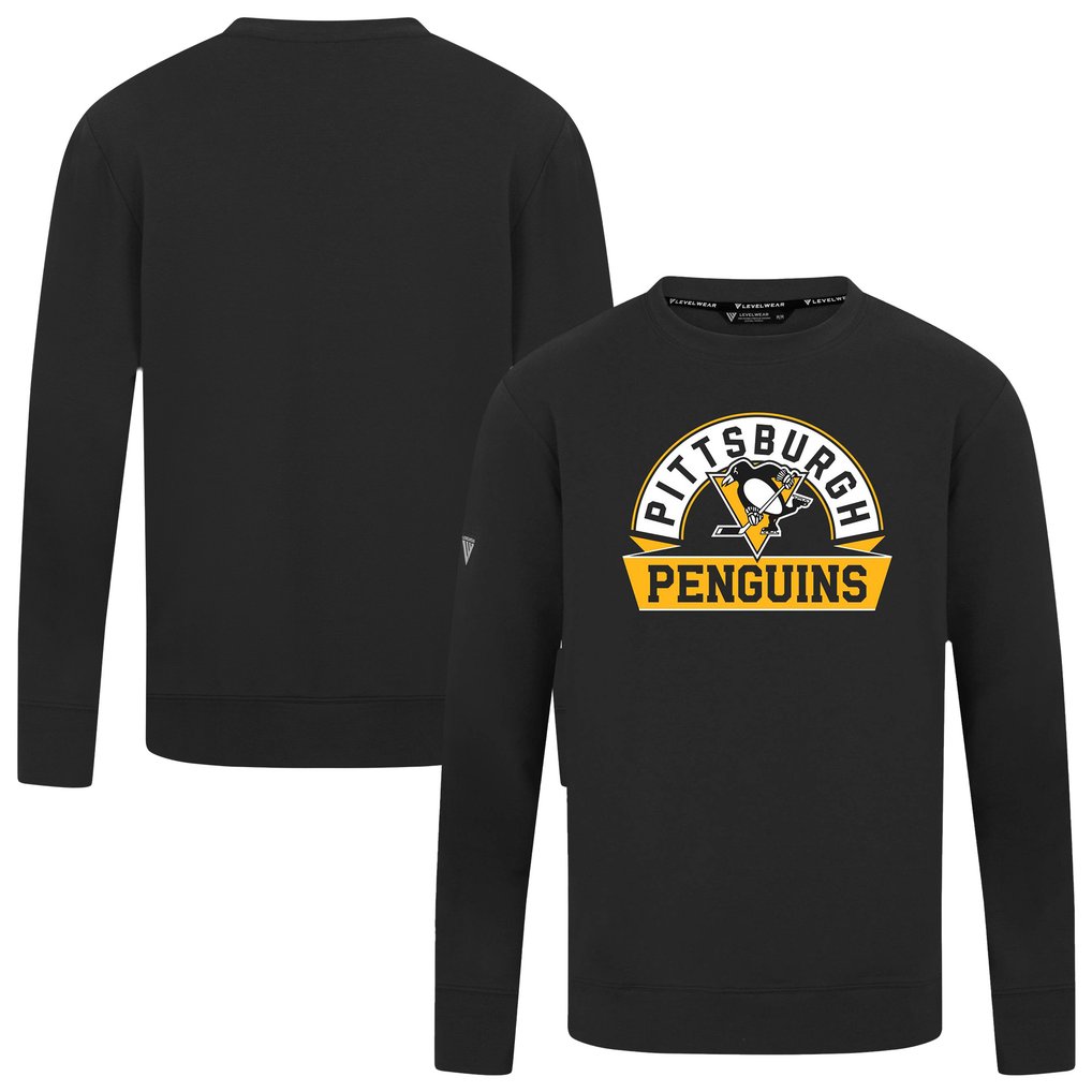 Pittsburgh Penguins Levelwear Mandate Banner Arch Pullover - Black