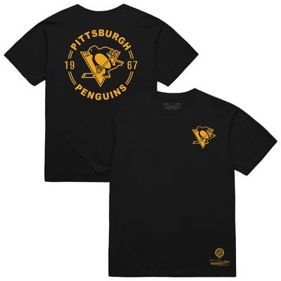 Pittsburgh Penguins Mitchell & Ness Core Penalty Box 3.0 T-Shirt - Black